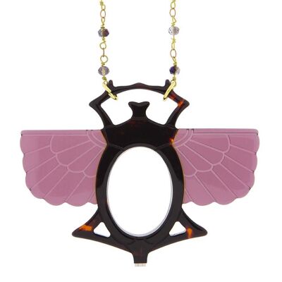 Pendant Beatle Pink / Medallion Beetle Pink