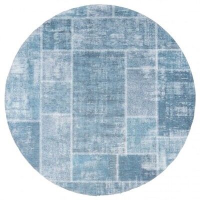 Karpet Mijnen Rond Grijs / Blauw ø200 cm