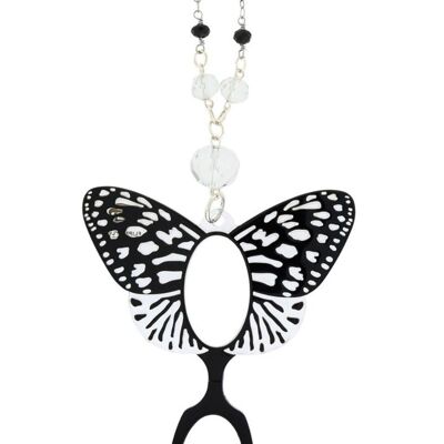 Royal Butterfly Black Pendant / Black Butterfly Medallion