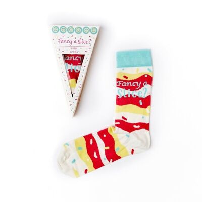 Coffret cadeau unisexe de chaussettes à gâteau