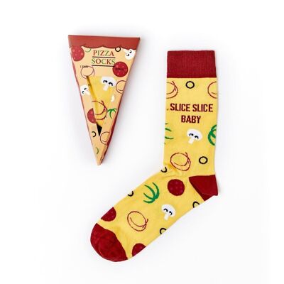 Set de regalo de calcetines unisex con rebanada de pizza