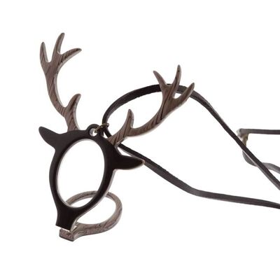 Pendentif Cerf Marron / Médaillon Venado marron