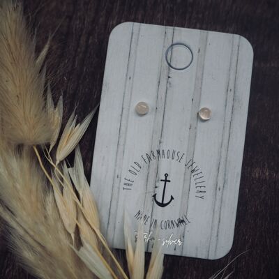 Stone Setting Studs - Rose Quartz