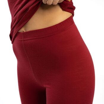 Pantalon Femme Laine Mérinos 160gsm Royal Cherry 7