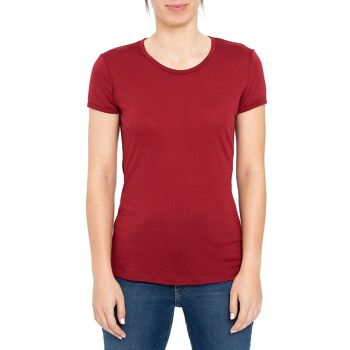 T-shirt à manches courtes en laine mérinos 160 g/m² pour femme Royal Cherry 6