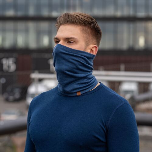 Men's Merino Wool Neck Gaiter Denim