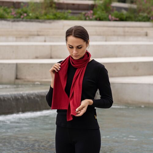 Women's Merino Wool Scarf Royal Cherry