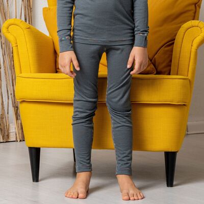 Pantalón infantil de lana merino de 160 g / m2 Perfect Grey