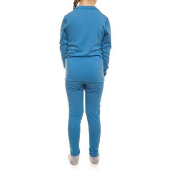 Ensemble Manches Longues Enfant Laine Mérinos 160gsm Bleu Clair 8