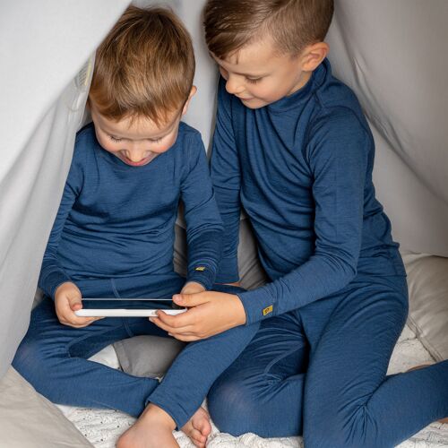 Kids' Merino Wool 160gsm Long Sleeve Set Denim