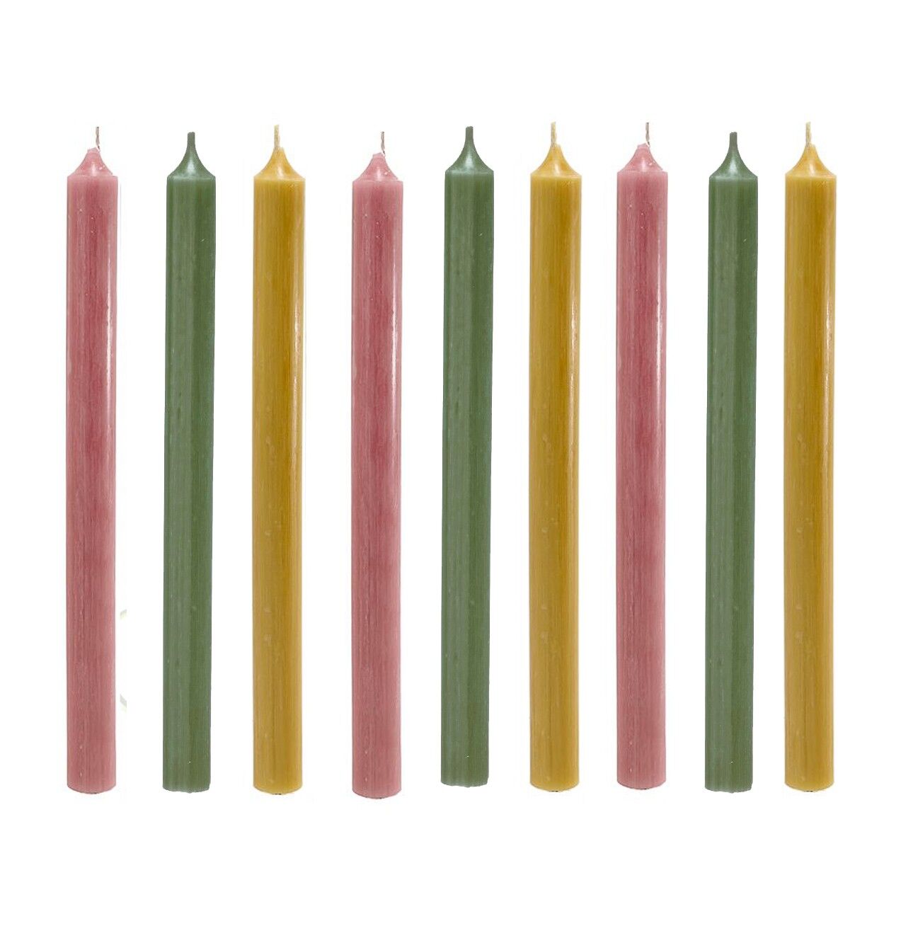 Dinner candles 28 cm 9 pcs Colorful Nature