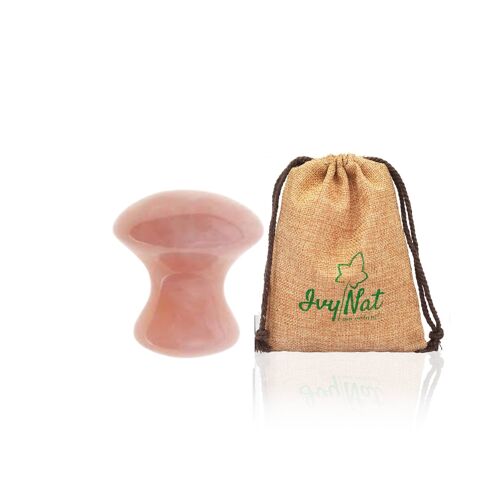 Rose quartz eye massage tool