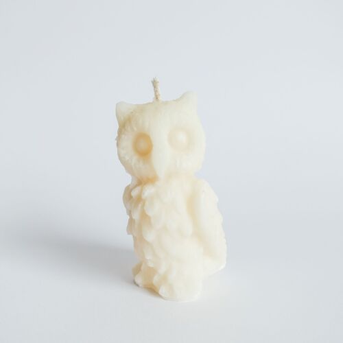 Owl Candle Off-White