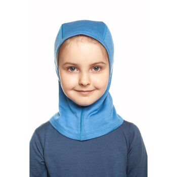 Cagoule Enfant Laine Mérinos 160gsm Bleu Clair 3