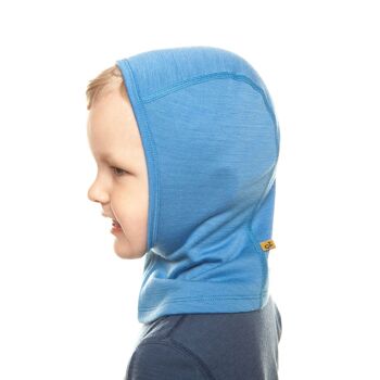 Cagoule Enfant Laine Mérinos 160gsm Bleu Clair 6