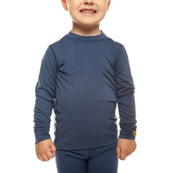 Denim à manches longues en laine mérinos 160 g/m² pour enfants 2