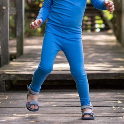 Pantaloni Bambino Lana Merino 160gsm Azzurro