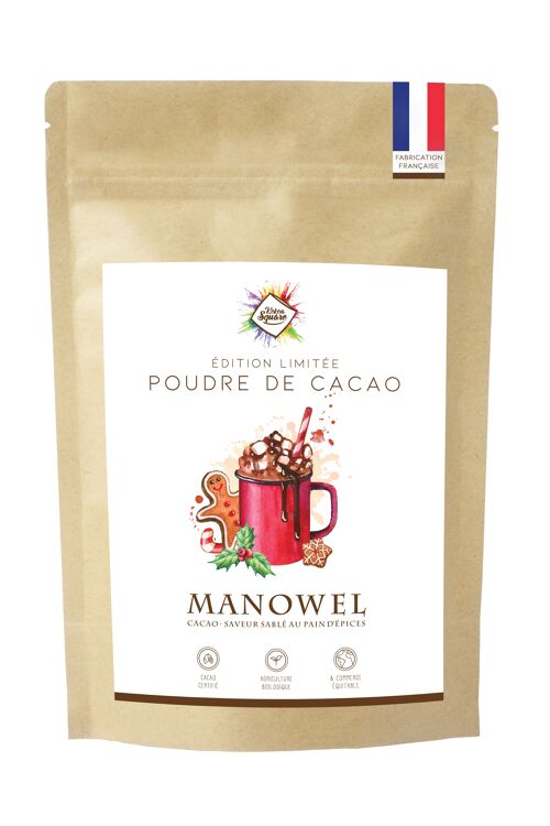 Manowel - Poudre de cacao saveur sablé au pain d'épices