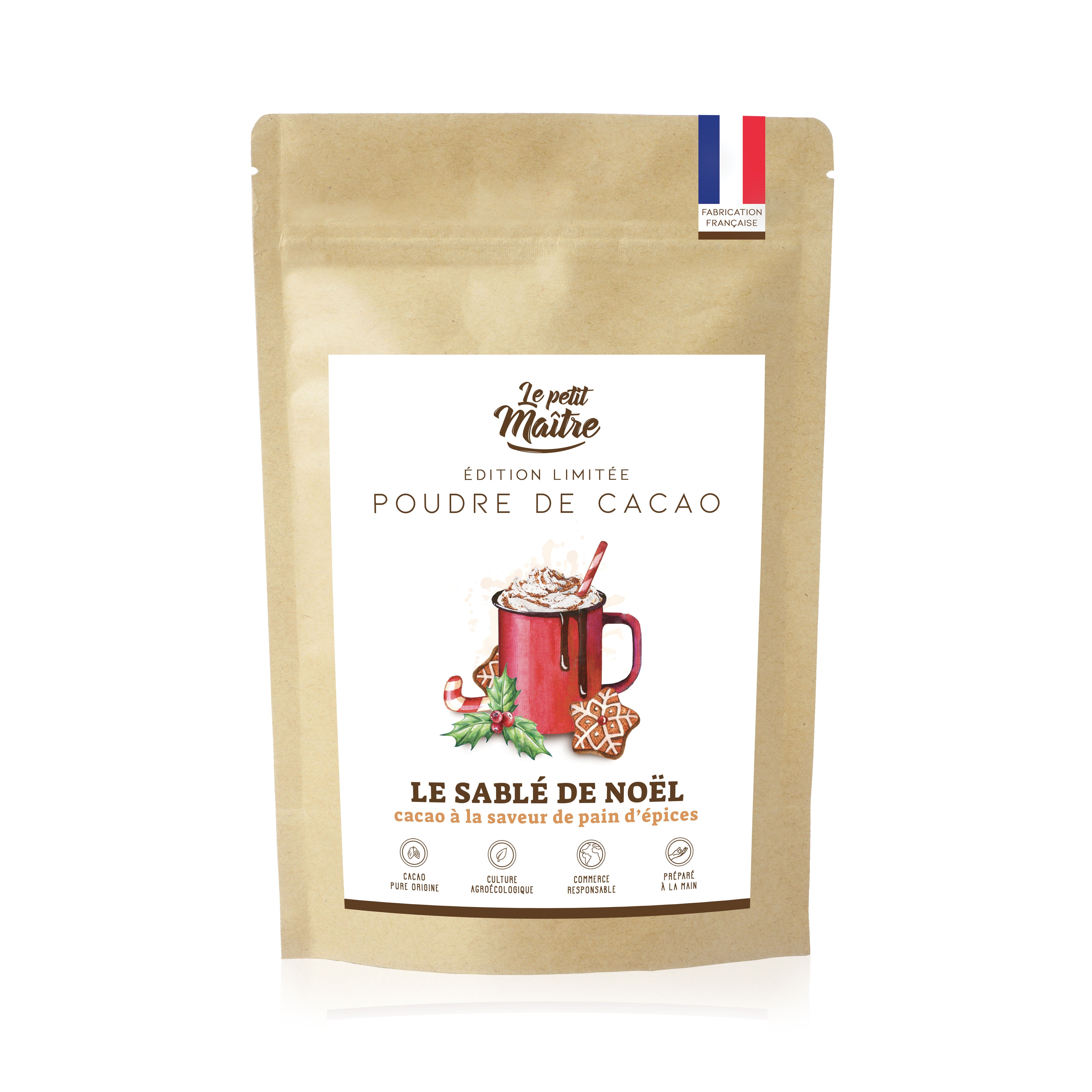 Cocoa powder for hot chocolate, gingerbread shortbread flavor