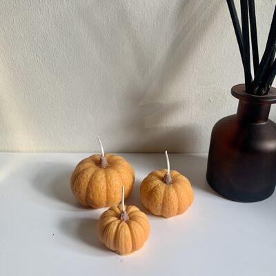 Bespoke Pumpkin Candle Trio Set - Halloween Decor