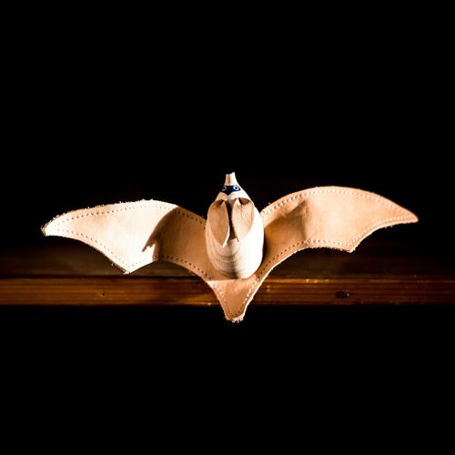 Big-eared bat, wooden toy animal for kids, age 1-9