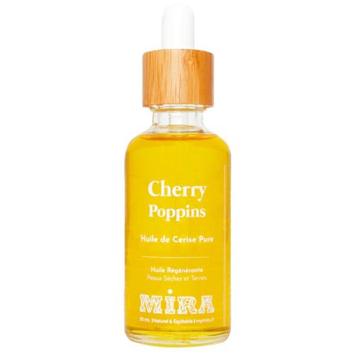 Cherry Poppins - Huile de Cerise pure pour le soir - Visage, corps, cheveux - Protectrice, régénérante, revitalisante, gourmande - 50 ml