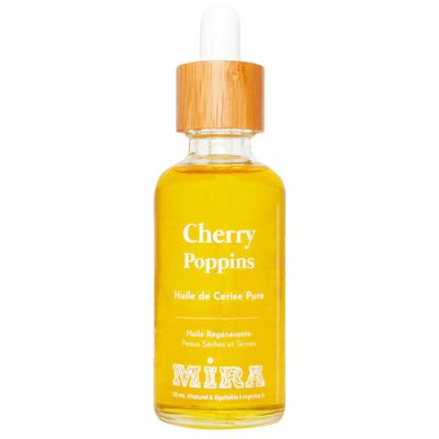 Cuidado natural multiusos - Cherry Poppins - Aceite puro de cereza para la noche - Rostro, cuerpo, cabello - Protector, regenerador, revitalizante, delicioso - 50 ml