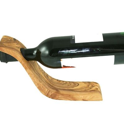 Wine bottle holder WELLE, olive wood, wine bottle holder