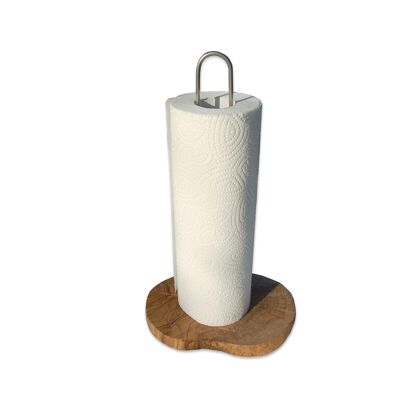 Kitchen roll holder DESIGN made of olive wood