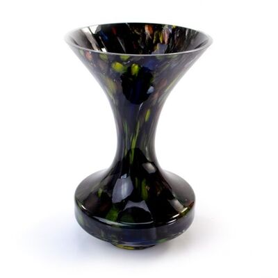 Black Vase with Color Dots xxx