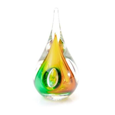 Crystal Drop Green-Gold 12 cm.