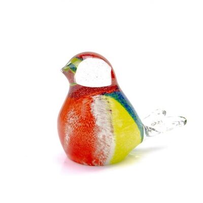 Glass Bird Colored 13 x 10 cm.