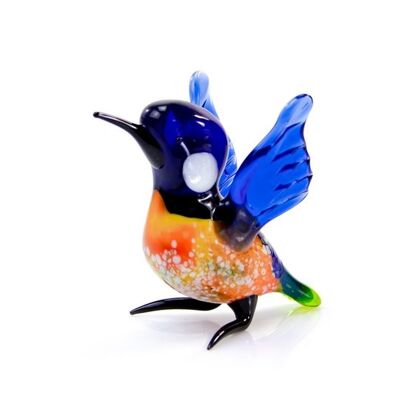 Kingfisher Kingfisher Glass Bird 11x8x5 cm