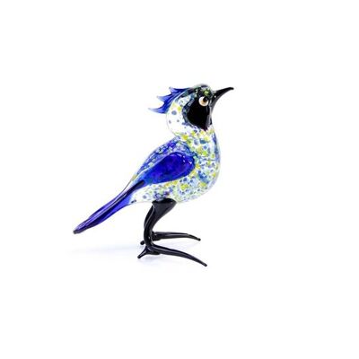 Glazen Vogel Hopvogel Blauw