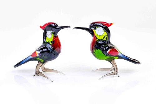 Glass figurine Woodpecker