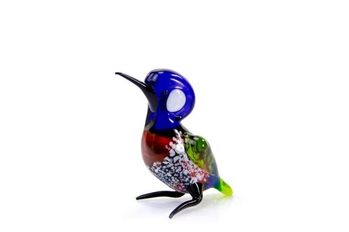 Kingfisher Kingfisher Glass Bird 10x8x5 cm