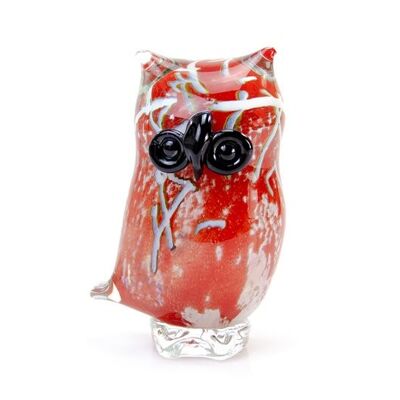 Owl Red Glass