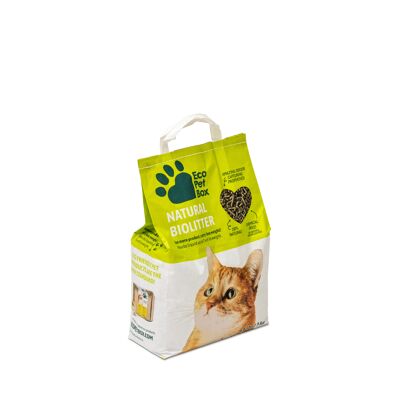 EcoPetBox Bio litter granules 3kg bag. box of 4 bags