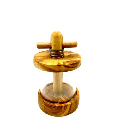 Olive wood herb grinder