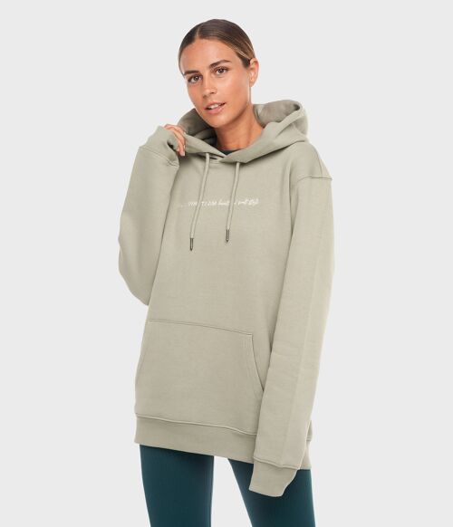 Tribeca hoody i am what i am almond green