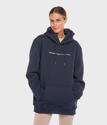 TRIBECA HOODY JE SUIS CE QUE JE SUIS BLEU NUIT 1