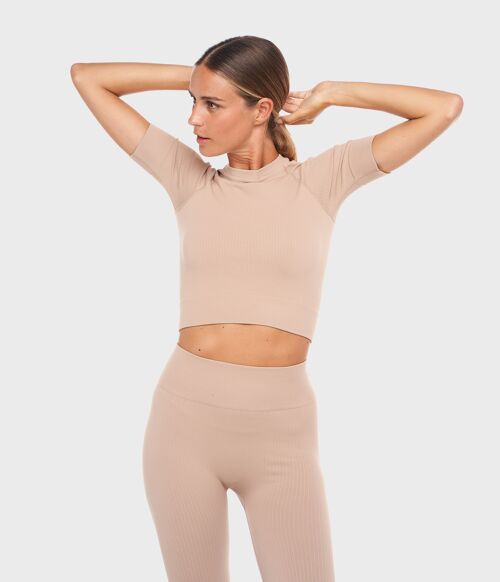 Nora infinity cropped t-shirt cappuccino