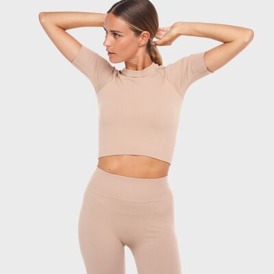 Nora infinity cropped t-shirt cappuccino