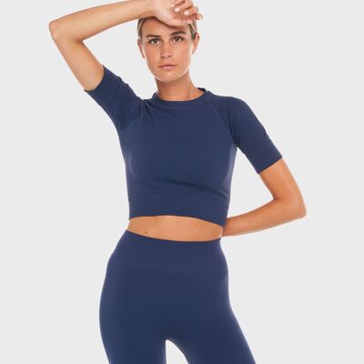 Nora infinity cropped t-shirt space blue
