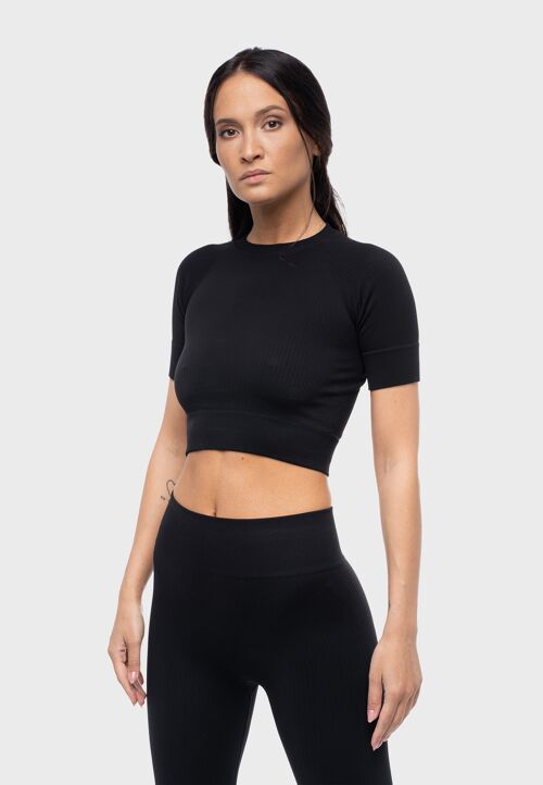 Nora infinity cropped t-shirt - black