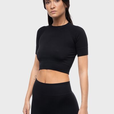 Nora infinity cropped t-shirt - black