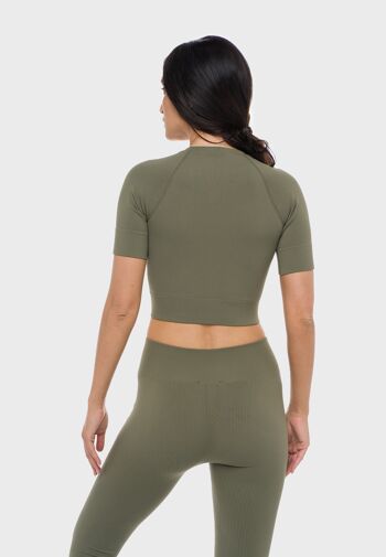 T-SHIRT COURT NORA INFINITY - OLIVE 5