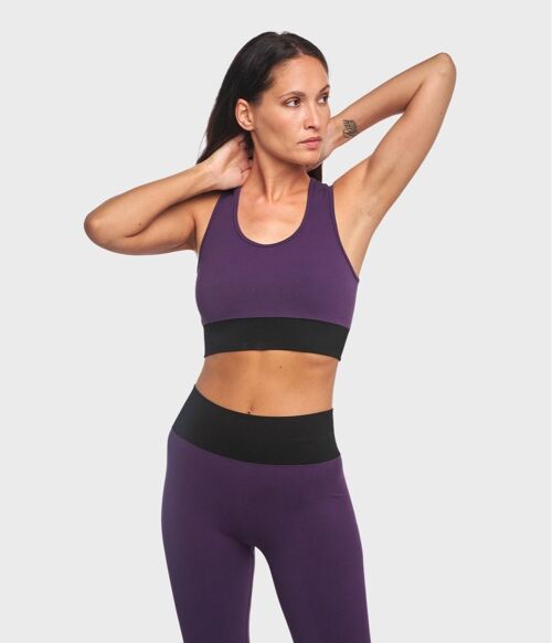 Kaia one block crop top - dark purple