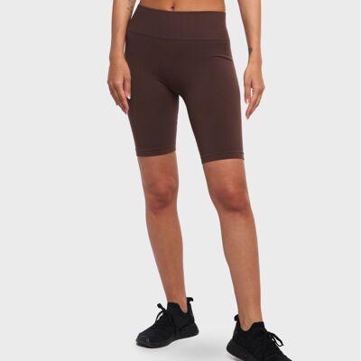 Len one block biker shorts - chestnut