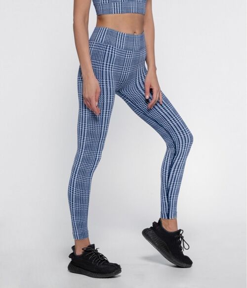 Dakota houndstooth leggings - twilight blue/white